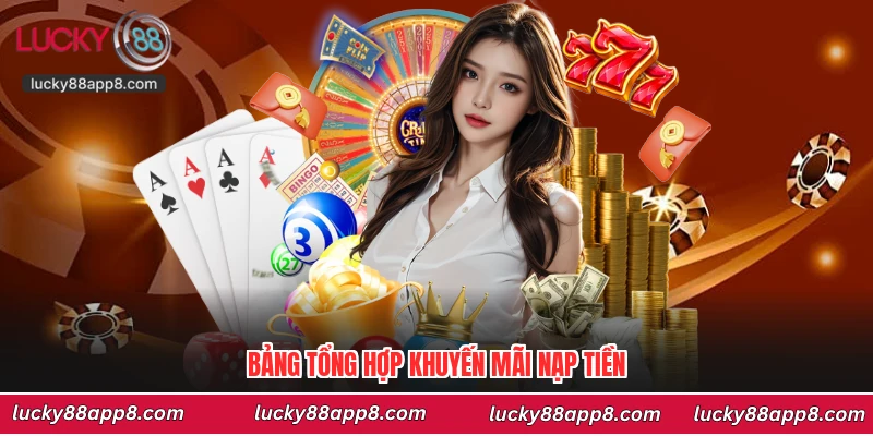 Bảng tổng hợp khuyến mãi nạp tiền